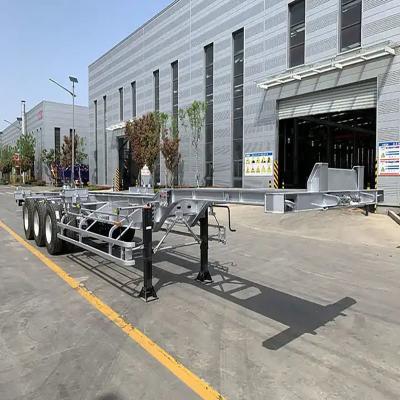 China Immobilizar el semirremolque de 3 ejes semirremolque de cama plana Contenedor Semirremolque de transporte en venta