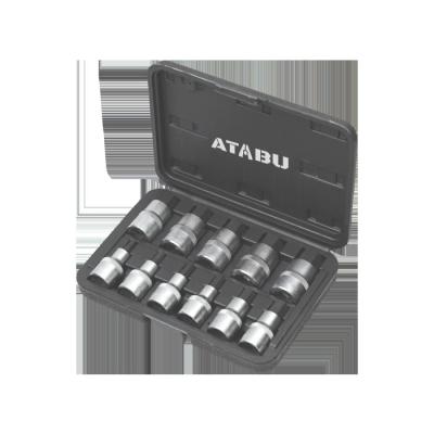 China Wholesale High Quality Auto Repair ATABU 11 PCs Dr. Bits Socket Set (Hex) 55mmL 1/2