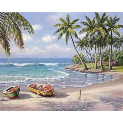 China WLDAFEN abstract painting by numbers on canvas beach no frame for wholesale for sale