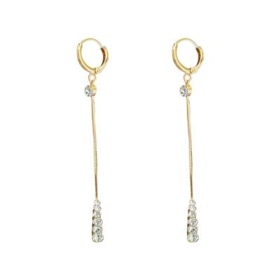 China FASHIONABLE Korean Gold Plated Designer Diamond Earrings Chain for sale