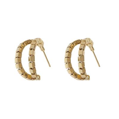 China Trendy Fashion Korean Statement Designer Jewelry Circle Earrings for sale