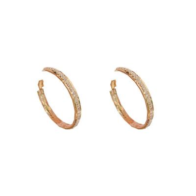 China FASHIONABLE Korean Fashion Designer Zircon Circle Earrings for sale