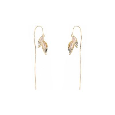 China FASHIONABLE Korean Fashion Designer 925 14K Silver Needle Opal Earrings for sale