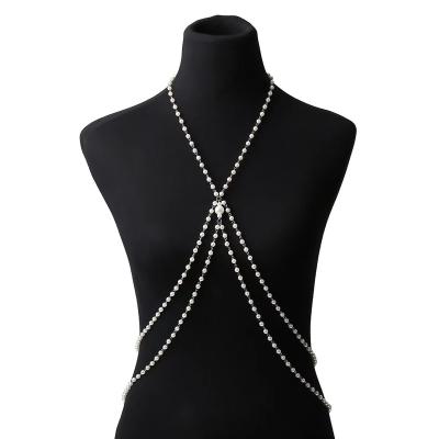 China FASHIONABLE Body Chain Pearl Multi-Tassle Dress Quick Exaggerated Handmade Chain Border for sale