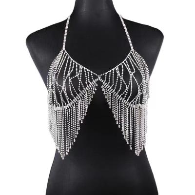 China FASHIONABLE Europe and the United States foreign trade jewelry diamond tassels sexy bikini chain body chain for sale