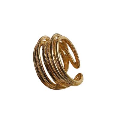 China FASHIONABLE French sense ring restoring fashion ancient female personality manners index simple cold wind multi-layer winding ring for sale