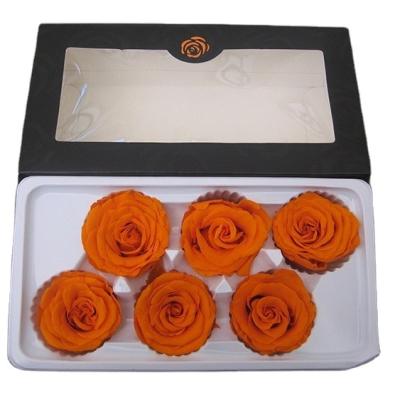 China DIY Eternal Preserved Rose Head Flower Box 7-8cm Rose For House Decoration for sale