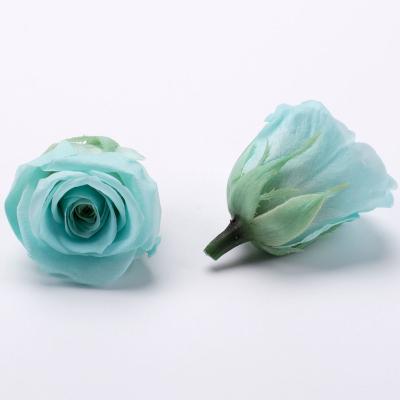 China 3-4cmWholesale Environmental Protection Green Decorative High Quality Everlasting Preserved Roses 60+ Colors Forever Rose Flower Head Bud Box for sale