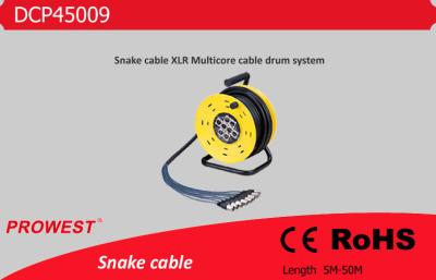 China De trommelsysteem van microfoonkabels 5M - 50M, stadiumdoos met het buitenjasje van pvc Te koop
