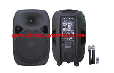 China Altavoces PA con pilas portátiles de DJ, 15 pulgadas 80 vatios para la etapa en venta