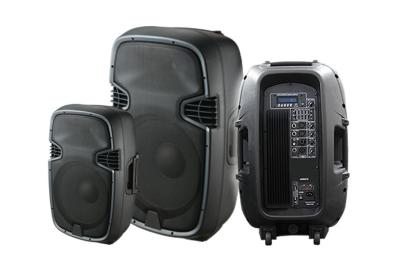 China 15'' 180W Active Speaker Boxes Portable Plastic With USB / SD / MP3 / FM for sale