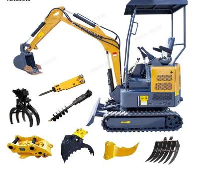 China Hotels Durabler FREE SHIPPING Chinese cheap price small excavator 1 ton 2 ton mini excavator for sale