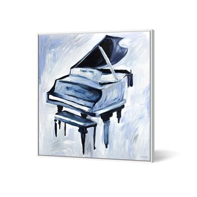 China Modern Hand Painted Artwork Contemporary Art Canvas Wall Art Impressionism Piano Oil Painting Modern View for sale