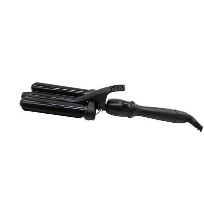 China Wave Hair Curving Three Barrel Hair Curling Iron Hair Crimper Iron 220C Ceramic Hair Curler for sale