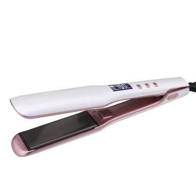 China Negative Ions Work Together Nano Titanium Ionic Hair Straightener 450-480f Pink Flat Iron High Temperature Available for sale