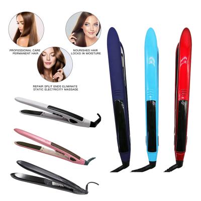 China 2022 Pro Car Iron 12V Hair Straightener And Sleek Quick Heat Twist Curling Iron In One for sale