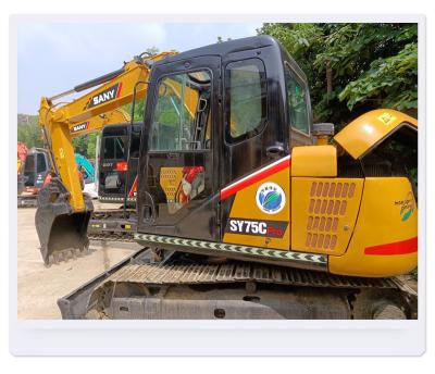 China Sany Lowest Price Used Machinery For Sale SY75CPro Used Excavator Machine Original Crawler Hydraulic Digger 0.4m; ³ for sale