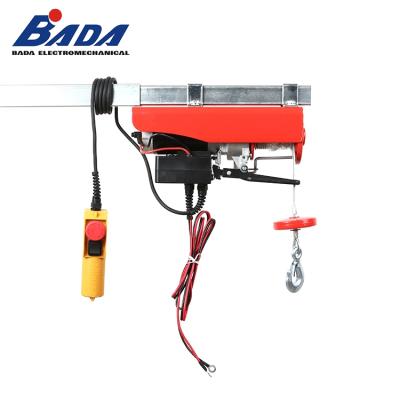 China Hotels Motor Single Line 400kg 12V 24V 400W Double Line Drive AC/DC 200kg Mini Electric Hoist for sale