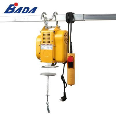 China Hotels Hoist 125/250kg Loading Cable Wire Rope Winch Chain Steel Electric Hoist With Remote Control for sale