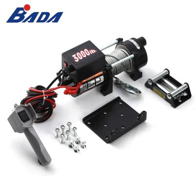 China For Pulling BADA 3000lbs High Quality Automotive Electric Wire Rope Winch For Sale for sale