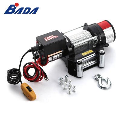 China BADA 12V 24V DC 5000lbs AUTO High Quality Motor Power Mini Electric Winch for sale