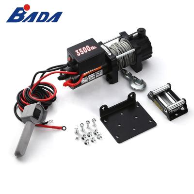 China BADA 12V 24V AUTOMATIC DC 4000lbs High Quality Motor Power Mini Electric Winch for sale