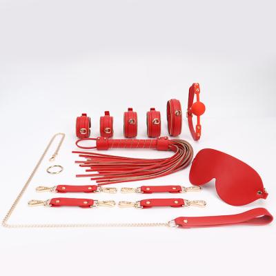 China BDSM Best Selling Gold Style BDSM Beads Female Couples Adult Sex Toy Role Play Bondage Slave Kit Game for sale