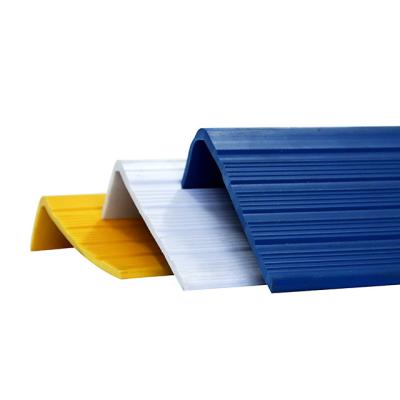 China Different Types Eco - Friendly Of PVC Plastic Rubber Children Protective Stair Edge Strips , Stair Flair for sale