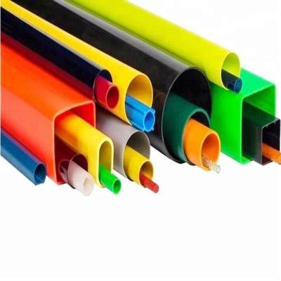 China PVC Customized PVC PE Plastic Square Tube Extruded Profiles And Pipe for sale