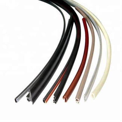 China PVC Glass Extrusion Door Profiles Bathroom Liquid Stopper Strip Shower Rubber Door Seal For Glass Door for sale