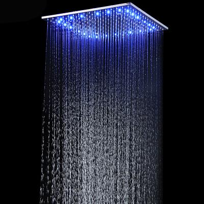 China With diverter 20 inch sus304 3 colors led ionic shower head bathroom rainfall shower set for sale