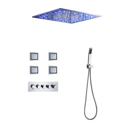 China Without Slide Bar Ceiling Mound Stainless Steel Shower Set Wholesale Thermostatic Shower Panel For Bathroom for sale