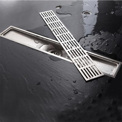 China Hotel Easy Clean Bathroom Rectangular Stainless Steel Floor Drain / Durable Linear Shower Channel Drain for sale