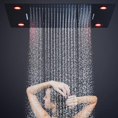 China With Sliding Bar Ceiling Mounted Bathroom Automatic Shower Set 600*600 Mm European Thermostat Shower Faucet Controller for sale