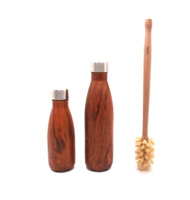 China Eco Sustainable Bottle Cleaner Brush Bottle Brush Natural Wood Material Wooden Bottle Brush for sale