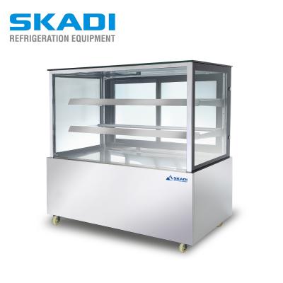 China Single-temperature Display Refrigerator Refrigerated Counters Fridge Vegetables Display Cooler Meat Supermarket Glass Case Drink for sale