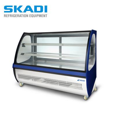 China Single-temperature Open Deli Refrigerator Supermarket Display Countertop Case Food For Fish Meat Refrigeration for sale