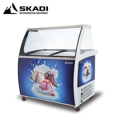 China Commercial Deep Blast Mini Deep Fridge Ice Cream Showcase Freezer Chest Freezers Solar Display Refrigerators Freezer for sale