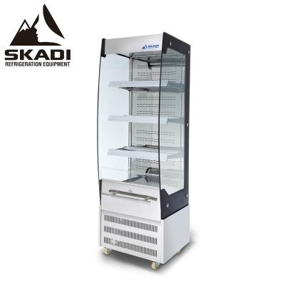 China Single-temperature Open Cake and Beverage Fridge for Supermarket Air Curtain Cake Display Fridge Checkout Grocery Cabinet for sale