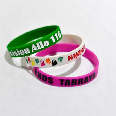 China FASHIONABLE Cheap Custom Rubber Wristband Silicone For Promotion Gift And Events Silicone Wristband for sale