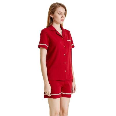 China Hot Selling Soft Romantic Sexy Women's Cotton Short Pajamas Pajamas Set Pajamas Wholesale Price for sale