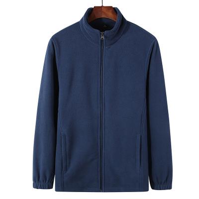 China Breathable ZIPPER HEAVY WEIGHT ANTI-PILL FLEECE JACKET NAVY FULL COLOR FOR MEN for sale