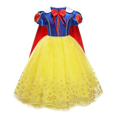 China Anti-wrinkle Cosplay girl dress costume with short sleeve princess dress with cloak for sale