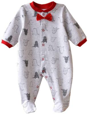 China Breathble cozy 100% cotton Christmas printed red deer jumpsuit newborn cotton onesie for baby for sale