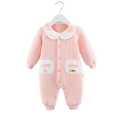 China Sale Fashion Cotton Applique Forever Baby Overalls Winter Warm Cozy Breathble Soft 100% Cotton Baby Clothes Eco-friendly Baby Onesie for sale