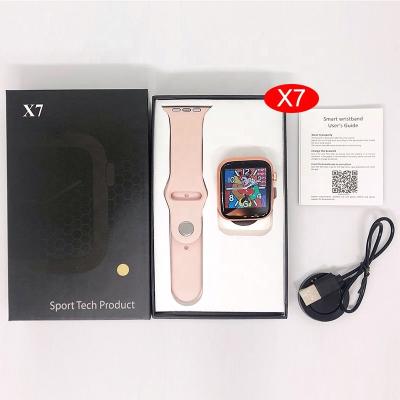 China Wholesale Cheap Waterproof Blood Pressure and Heart Rate Pedometer APP Control Shenzhen Factory Call X7 Monitor Smart Watch for sale