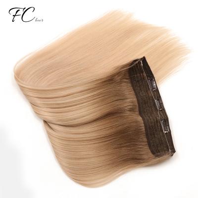 China Factory Wholesale Top Raw Virgin Straight Double Drawn Cuticle Aligned Unprocessed High Quality Straight 100% Human Hair Halo Weft for sale