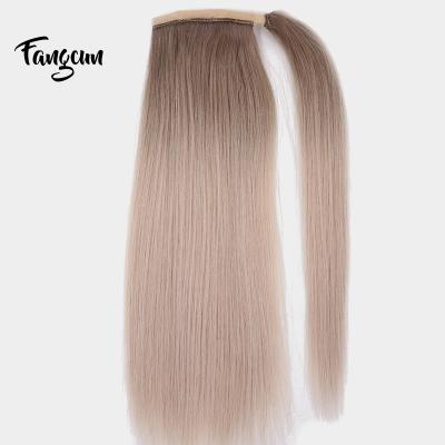 China Customized Straight Colors Wholesale Fast Shipping Virgin Cuticle Aligned 100% Remy Indian Hair Drawstring Ponytail Human Hair Extension for sale