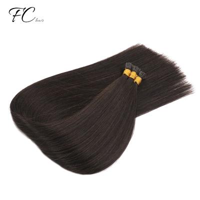 China Silky Straight Wave I Tip 1B Color 24inch Stick 1g Tip Natural Brazilian Straight Human Virgin Remy Hair Extensions for sale