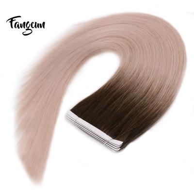 China New Arrival PU Silky Straight Skin Weft Wave Tape Hair Extensions 5g/piece 20pcs Invisible Ombre Hair for sale